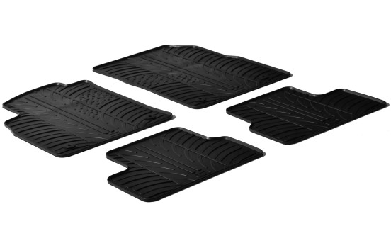 Tapis en caoutchouc pour Opel Adam 2013- (T-Design 4 pièces)