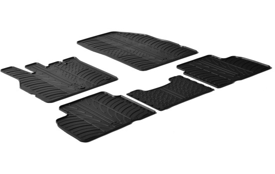 Tapis en caoutchouc pour Renault Scenic III 2009- (T-Design 5 pièces)