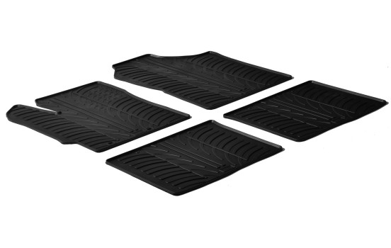 Tapis en caoutchouc pour Toyota Yaris 5 portes 2011- (T-Design 4 pièces)