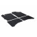 Tapis en caoutchouc pour Toyota Yaris hybride 5 portes 2012- (4 pièces + clips de fixation)