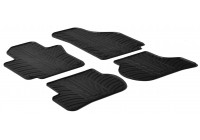 Tapis en caoutchouc pour Volkswagen Golf V,VI Plus 2009- (T-Design 4 pièces + clips de montage)