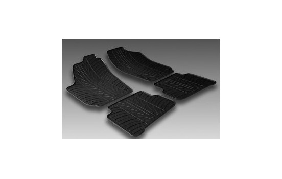 Tapis en caoutchouc pour Volkswagen Polo 6R 2009- (4 pièces + clips de fixation), Image 2