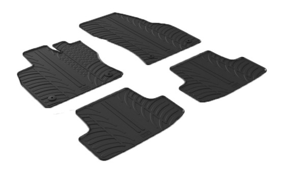 Tapis en caoutchouc pour Volkswagen T-Roc 12/2017- (profil en T 4 pièces)