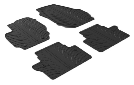 Tapis en caoutchouc pour Volvo V70/XC70 2007- 4 pièces