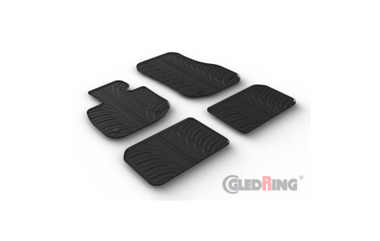 Tapis en caoutchouc sur mesure pour BMW iX1 (U11) 2022- (profilé en T 4 pièces)