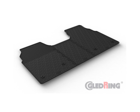Tapis en caoutchouc sur mesure pour Ford Tourneo Custom 2023- (boîte de vitesses manuelle, siège/siège) (profil G 3 p