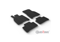 Tapis en caoutchouc sur mesure pour Mercedes EQE (V295) 2022- (profilé en T 4 pièces + clips de montage)
