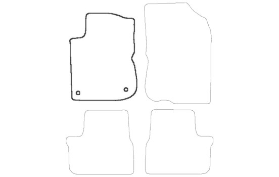 Tapis voiture Gauche Avant Peugeot 208 2012-1 pièce, Image 3