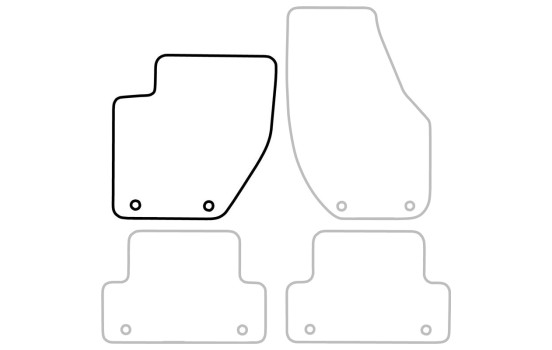 Tapis voiture Gauche Avant Volvo V40 2012-1 pièce, Image 3