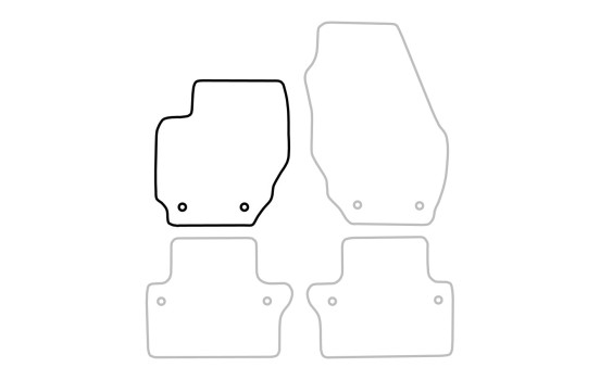 Tapis voiture Gauche Avant Volvo V70 / XC70 2007-1 pièce, Image 3