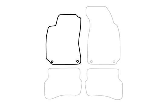 Tapis voiture Gauche Avant VW Passat B5 1996-2004 1 pièce, Image 3