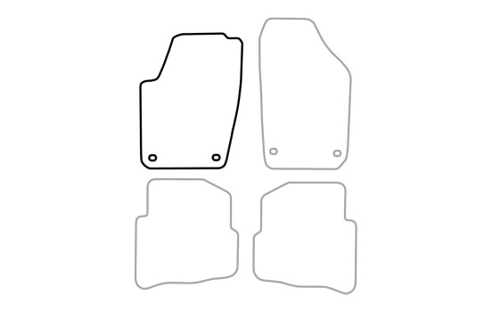 Tapis voiture Gauche Avant VW Polo 9N 2002-2007 1 pièce, Image 3