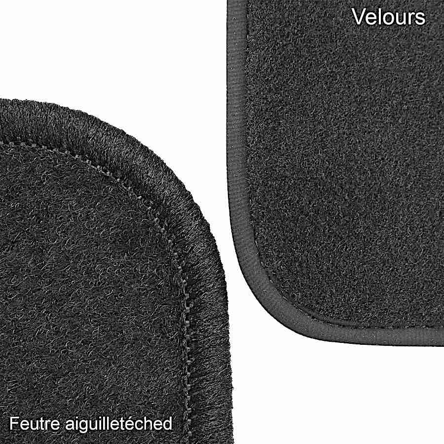 Set de tapis de sol en velours sur mesure pour Fiat 500 2013-2015