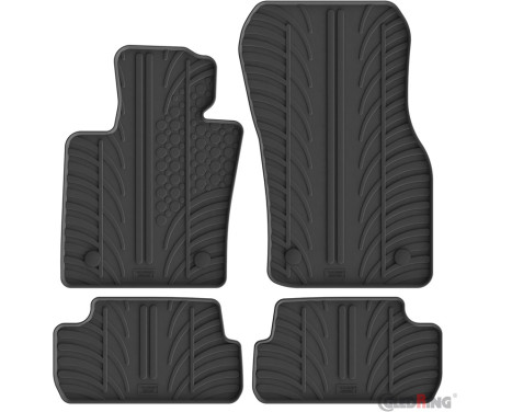 Tapis de sol coulissants en caoutchouc adaptés à la Mini F66 3 portes 2024- (4 pièces profilé en T + clips de fixati