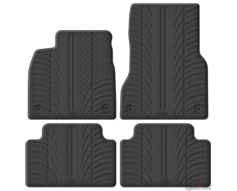 Tapis de sol coulissants en caoutchouc adaptés aux Audi Q6 e-Tron (GFB) et Sportback (GFN) 2024- (profil en T, 4 pièce