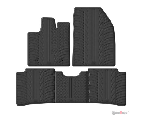 Tapis en caoutchouc Gledring adaptés au BYD Atto 3 2022- (profil en T 5 pièces)