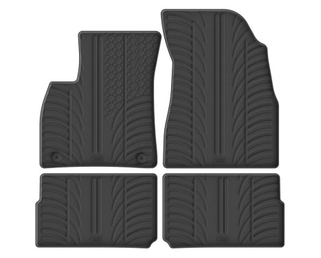 Tapis en caoutchouc Gledring adaptés au Jaecoo 5 SHS-H (Hybride) 2026- (profilé en T en 4 parties + clips de fixation)