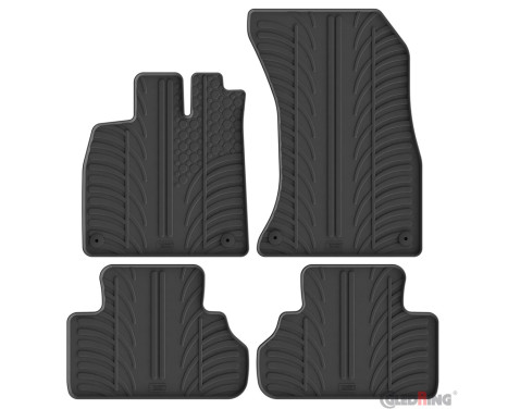 Tapis en caoutchouc Gledring pour Audi Q5 (GU) MHEV 2025-, y compris Sportback (profilé en T, 4 pièces + fixations)