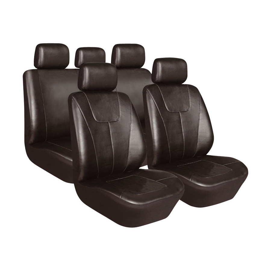 Otom stoelhoezenset Premium zwart/rode rand