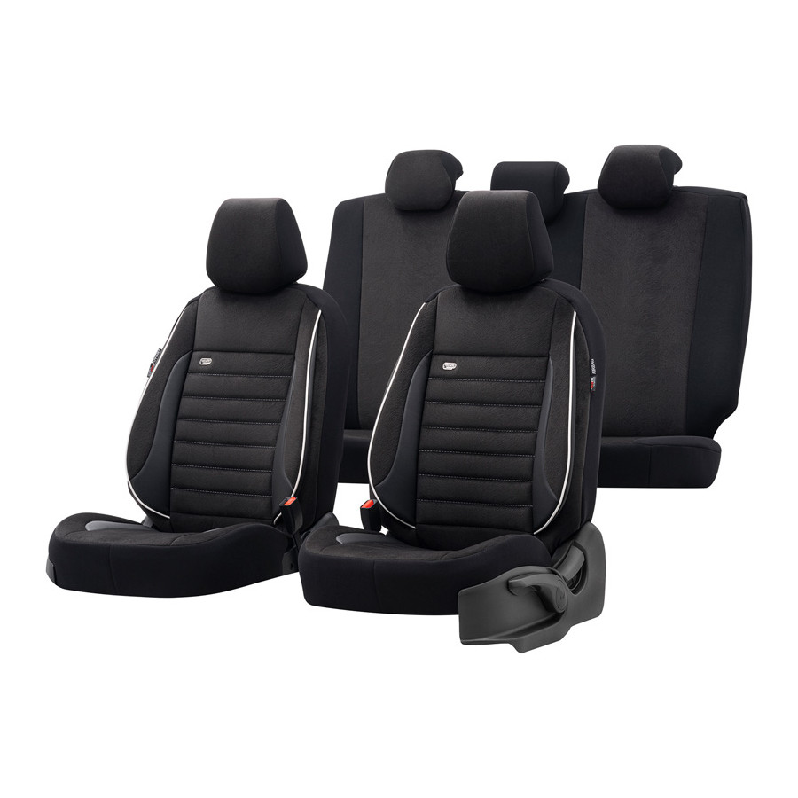 Universele Velours/Stoffen Stoelhoezenset 'Comfortline VIP' CrÃ¨me - 11