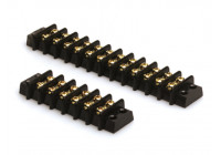Distributieblok, 4mm2 > 6,3mm, 2x12 aansluitingen
