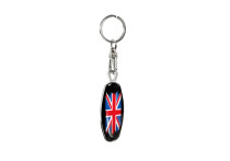 RVS sleutelhanger - Emblem/ Flag UK+PL
