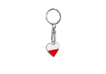 RVS sleutelhanger - 'Heart' Polen