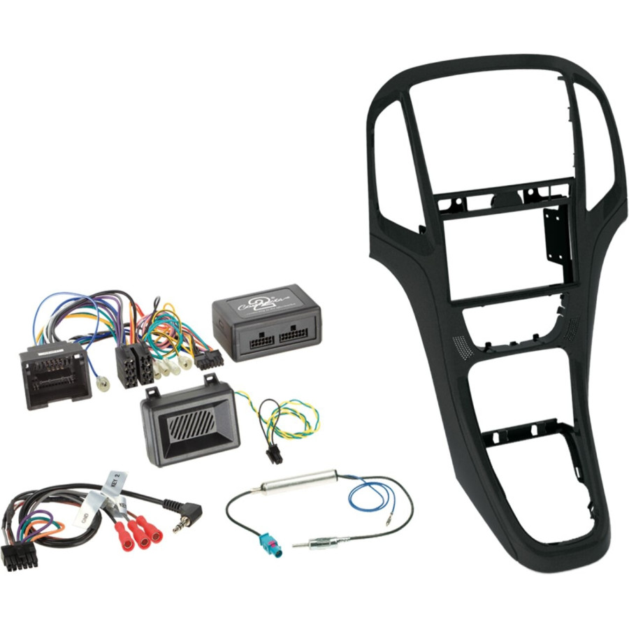 2-DIN Kit + Radio adapter kit Opel Astra 2009-2016 Kleur: Pearl Zwart ...