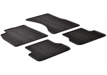 Rubbermatten passend voor Audi A7 2010- / A6 2011- (T-Design 4-delig + montageclips)
