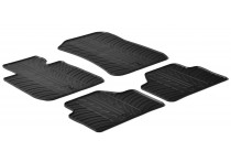 Rubbermatten passend voor BMW X1 2009-2015 (T-Design 4-delig + montageclips)