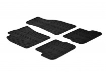 Rubbermatten passend voor Audi A6 4F 2006-2010 (T-Design 4-delig + montageclips)