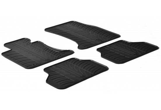 Rubbermatten passend voor BMW 5 serie E60/E61 2004-2010 (T-Design 4-delig + montageclips)