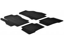 Rubbermatten passend voor Citroen Nemo / Peugeot Bipper / Fiat Fiorino (T-Design 4-delig)