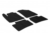 Rubbermatten passend voor Hyundai i10 2014- (T-Design 4-delig + montageclips)