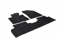Rubbermatten passend voor Kia Carens 2013- (T-Design 4-delig)