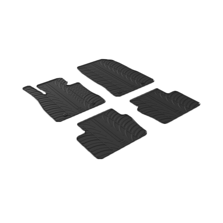 Rubbermatten Peugeot 208 II 2019- / 2008 II 2020- & Opel Corsa F 2019- / Mokka 2020- excl. Electric (T profiel 4-delig montageclips) | GL 0099 | Gledring | Nederlands