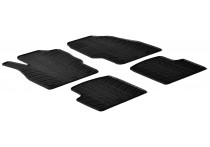 Rubbermatten passend voor Opel Corsa D van 2006 tot 2014 (T-Design 4-delig + montageclips)