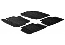 Rubbermatten passend voor Toyota Rav4 (T-Design 4-delig+montageclips)