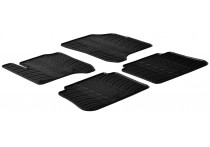 Rubbermatten passend voor Citroen C3 Picasso 2009- (T-Design 4-delig + montageclips)