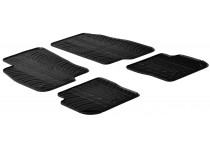 Rubbermatten passend voor Fiat Punto Evo 2009-2014 (T-Design 4-delig+montageclips)