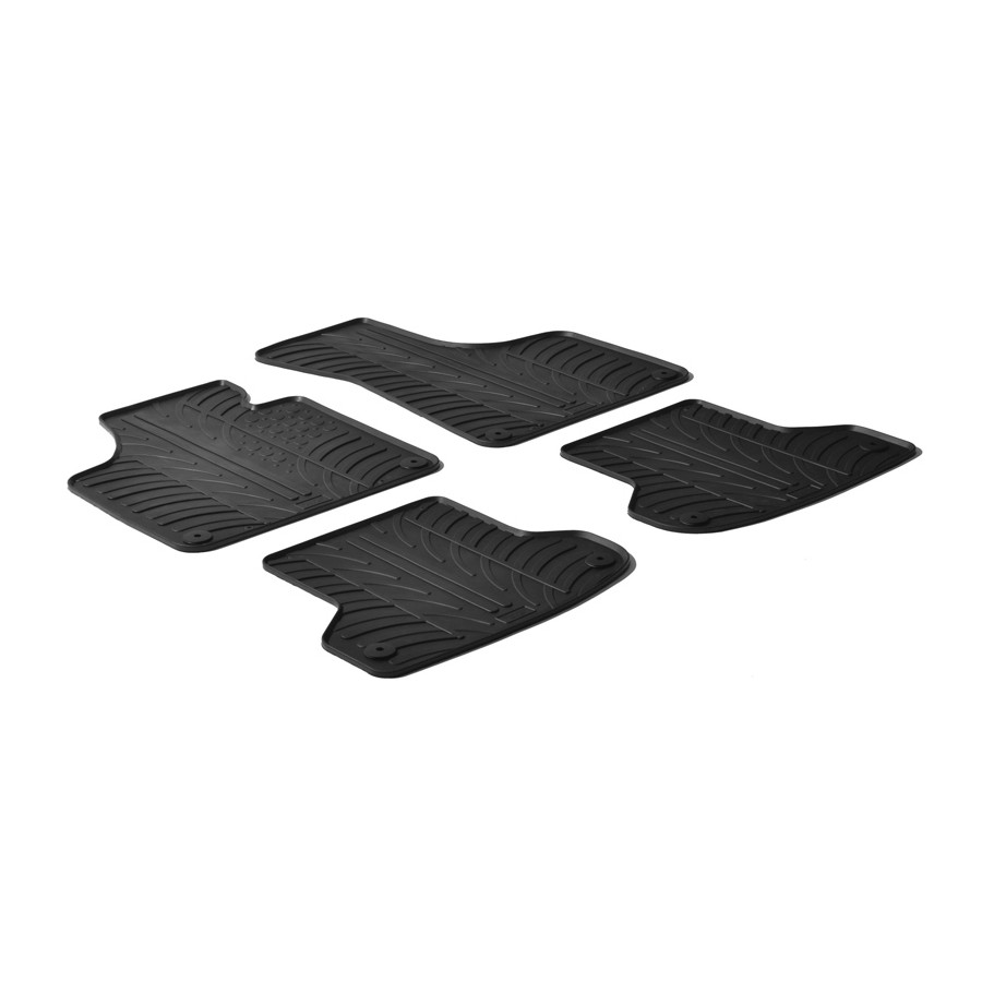 Rubbermatten passend voor Mercedes GLK X204 2008- (T profiel 4-delig