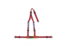 Sparco 3-Punts Sportgordel - Rood - incl. Bekkenbeschermer & Schroefbevestiging (E-Keur)