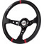 Simoni Racing Sportstuur Gravel 350mm - Zwart Eco-Leder (Deep Dish), voorbeeld 2