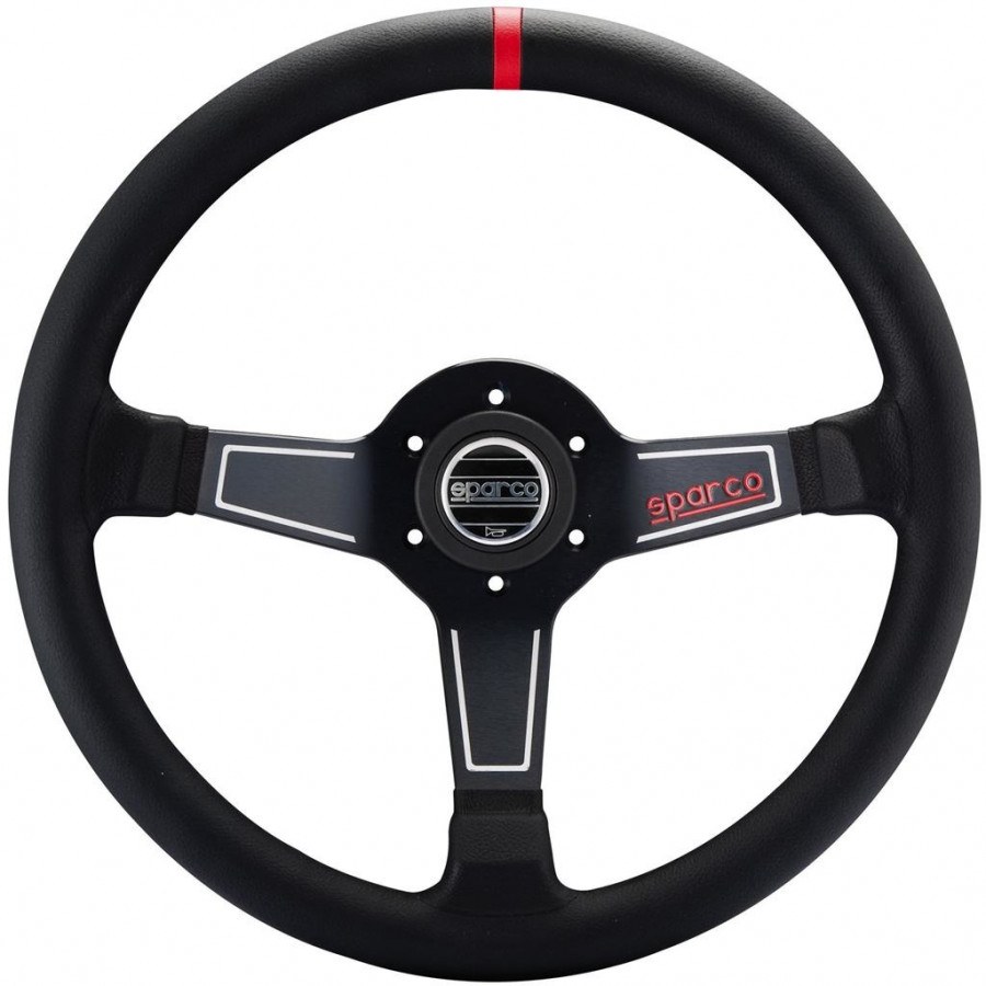Simoni Racing Sportstuur Carrera 320mm - Zwart Suède (Deep Dish - 47mm