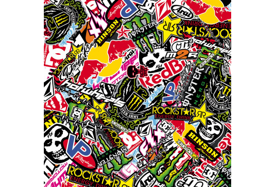 Stickerbomb Folie - Graffiti design 2 - Rol 60x200cm - zelfklevend