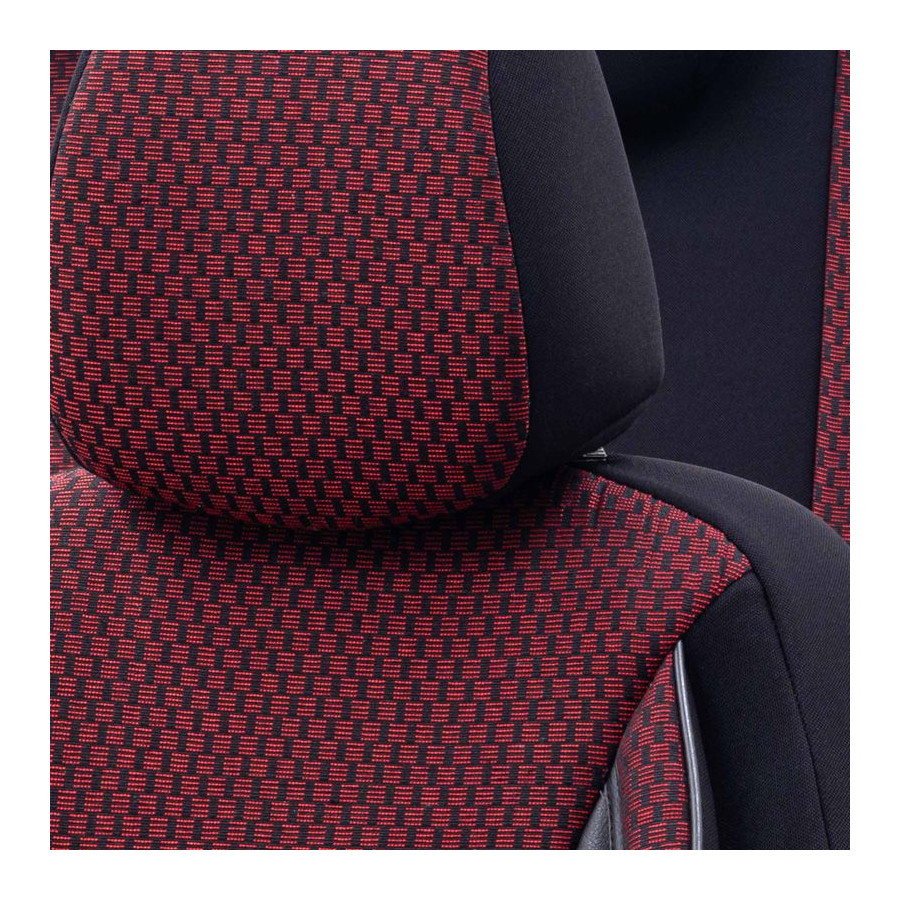 Housse de siège en tissu otoM 'Sports' - Noir / Rouge - 11 pièces