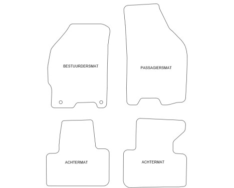 Bilmatta Fiat Punto 2003-2006 4 st., bild 2