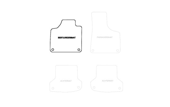 Bilmatta kvar till Audi A3 2003-2012 1-delad, bild 3