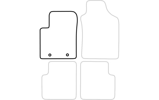 Bilmatta kvar till Fiat 500 / Cabrio 2013- 4 delar, bild 3