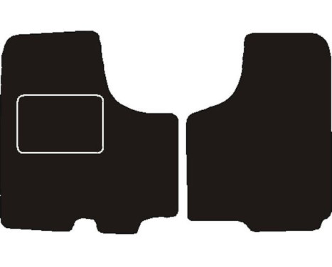 Bilmatta Opel Vivaro 2001 - Frammatta 2-delat